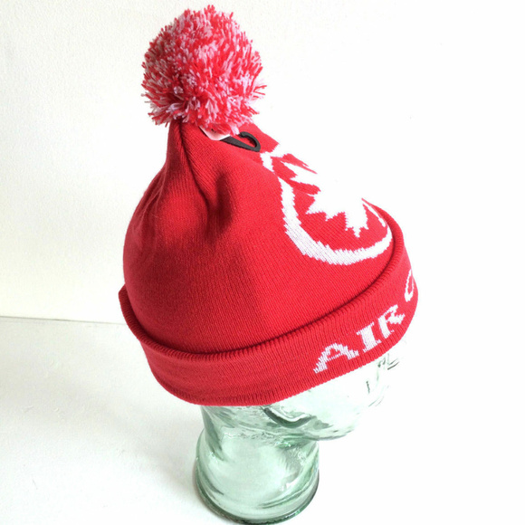 Air Canada Winter Ski Toque Knit Pom Beanie Hat - Picture 4 of 6